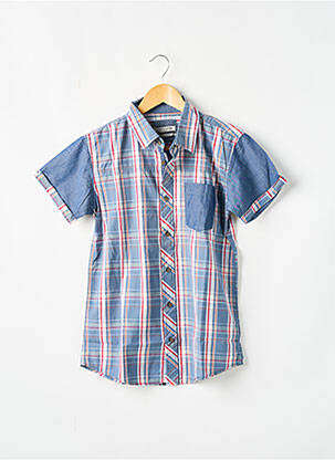 Chemise manches courtes tissage popeline bleu TEDDY SMITH garcon