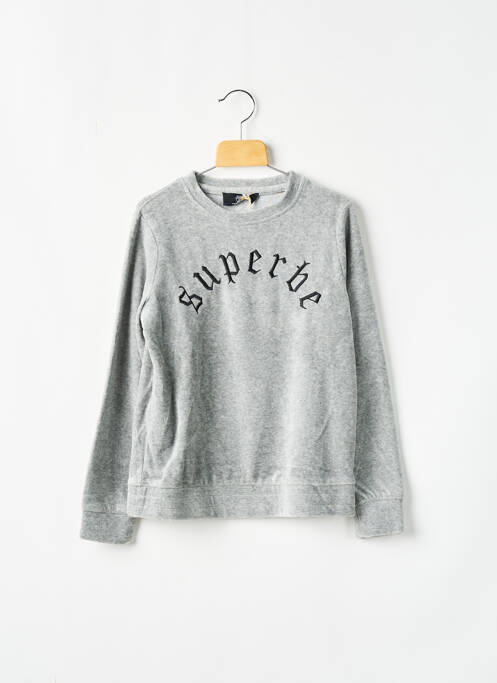 Sweat-shirt gris LE TEMPS DES CERISES pour fille