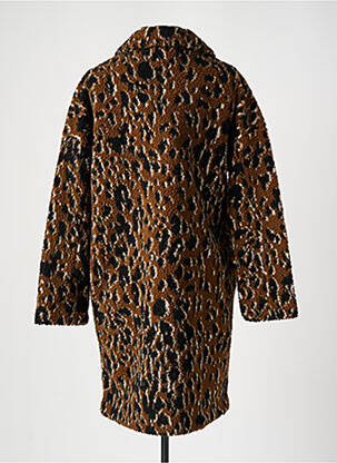 Manteau long coupe droite sans capuche marron MINIMUM femme