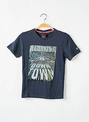 T-shirt tissage jersey manches courtes bleu REDSKINS garçon