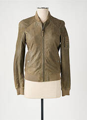 Veste en cuir beige OAKWOOD pour femme seconde vue