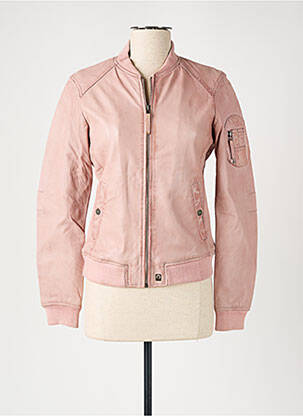 Veste en cuir rose OAKWOOD pour femme