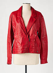 Veste en cuir rouge OAKWOOD pour femme seconde vue