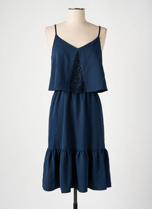 Robe mi-longue bleu ICHI pour femme