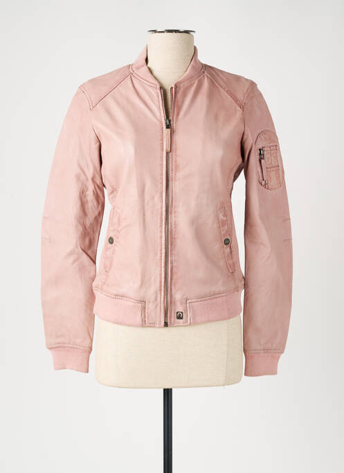 Veste en cuir rose OAKWOOD pour femme