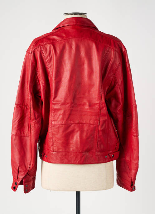Veste en cuir rouge OAKWOOD pour femme