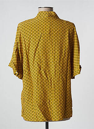 Blouse imprimé fleurs manches courtes jaune EMA BLUE'S femme