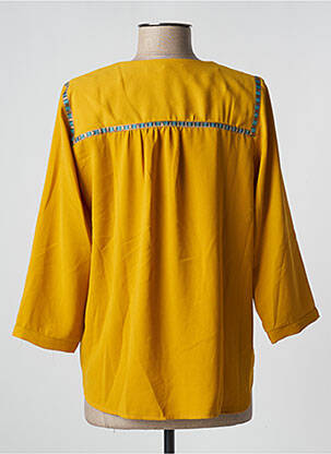 Blouse manches 3/4 manches 3/4 jaune EMA BLUE'S femme