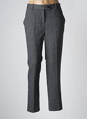 Pantalon chino fermeture zippée sous rabat avec crochet taille normale gris MAISON LAB femme