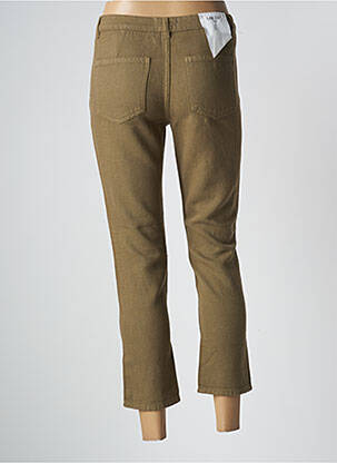 Pantalon 7/8 fermeture zippée sous rabat boutonné taille normale vert LAB DIP PARIS femme