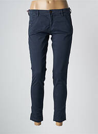 Pantalon chino tissage popeline taille normale bleu TEDDY SMITH femme