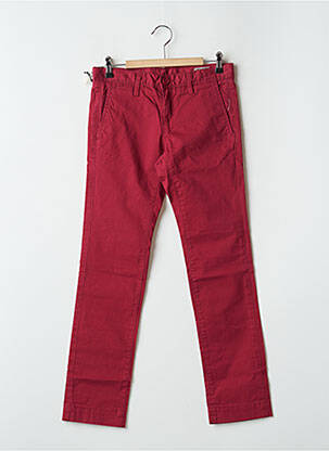 Pantalon chino stretch taille ajustable rouge TEDDY SMITH garçon