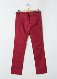 Pantalon chino stretch taille ajustable rouge TEDDY SMITH garçon