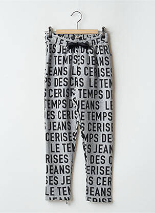 Jogging slim taille élastique gris LE TEMPS DES CERISES fille