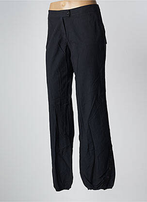 Pantalon droit tissage popeline taille normale noir SESSUN femme