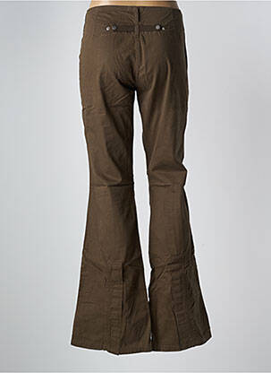 Pantalon flare taille à pinces vert TEDDY SMITH femme
