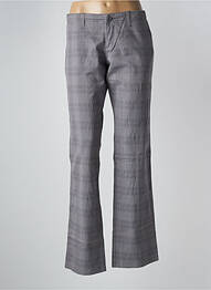 Pantalon droit tissage popeline taille basse gris MOGUL femme