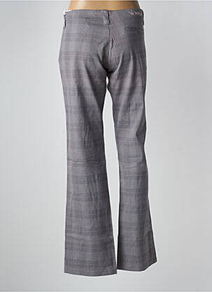 Pantalon droit tissage popeline taille basse gris MOGUL femme