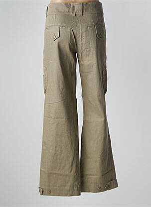 Pantalon droit tissage popeline taille normale vert LADY SOUL femme
