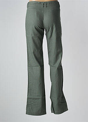Pantalon droit fermeture zippée sous rabat boutonné taille basse vert ONLY femme