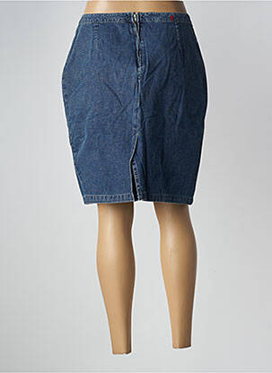 Jupe mi-longue taille à pinces bleu TEDDY SMITH femme