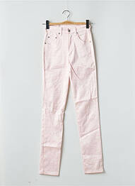 Pantalon slim skinny taille haute rose CIMARRON femme