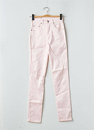 Pantalon slim skinny taille haute rose CIMARRON femme