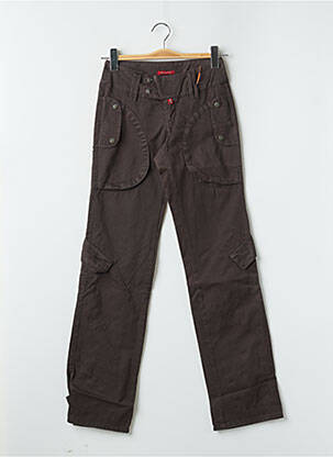 Pantalon cargo tissage popeline taille normale marron BE YOU K femme