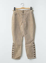 Pantalon 7/8 taille haute taille haute beige SCHOOL RAG femme