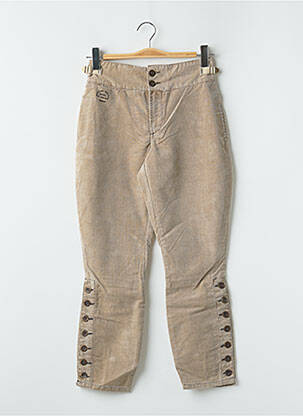 Pantalon 7/8 taille haute taille haute beige SCHOOL RAG femme