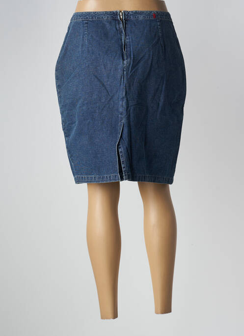 Jupe mi-longue taille à pinces bleu TEDDY SMITH femme