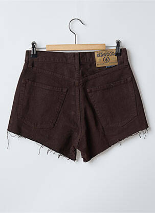 Short coupe droite taille haute marron REDWOOD femme