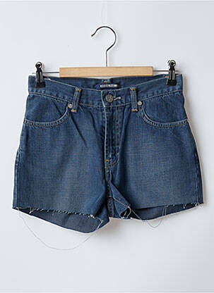 Short tissage denim taille haute bleu SCHOOL RAG femme