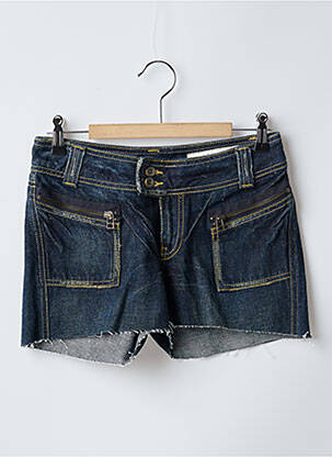 Short fermeture zippée sous rabat boutonné taille basse bleu TEDDY SMITH femme