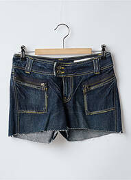 Short fermeture zippée sous rabat boutonné taille basse bleu TEDDY SMITH femme