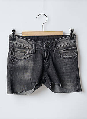 Short tissage denim taille basse gris KAPORAL femme