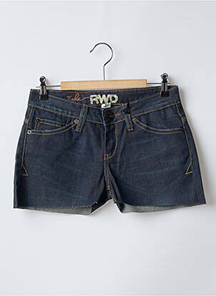 Short tissage denim taille basse bleu RWD femme