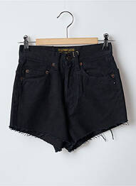 Short tissage denim taille haute noir REDWOOD femme