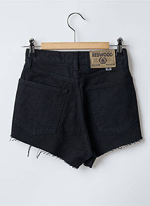 Short tissage denim taille haute noir REDWOOD femme