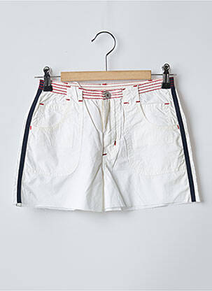 Short fermeture zippée sous rabat boutonné taille normale blanc REPLAY AND SONS femme