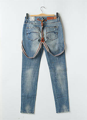 Jeans coupe slim effet usé délavé taille normale bleu FREEMAN T.PORTER femme