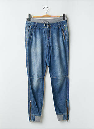 Jeans boyfriend taille haute taille haute bleu TEDDY SMITH femme