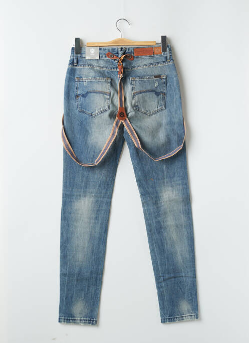 Jeans coupe slim effet usé délavé taille normale bleu FREEMAN T.PORTER femme