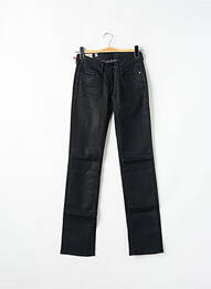 Jeans coupe droite stretch taille normale noir LE TEMPS DES CERISES femme