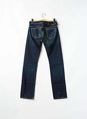 Jeans coupe droite effet usé délavé taille basse bleu FIVE PM femme