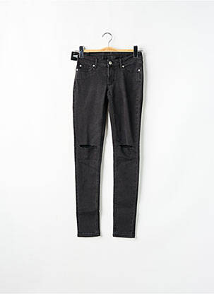 Jeans coupe droite stretch taille basse noir CHEAP MONDAY femme