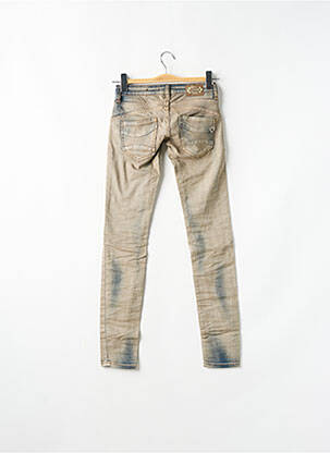 Jeans coupe slim stretch taille basse gris PLEASE femme
