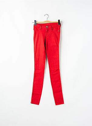 Jegging tissage denim taille basse rouge DR DENIM femme