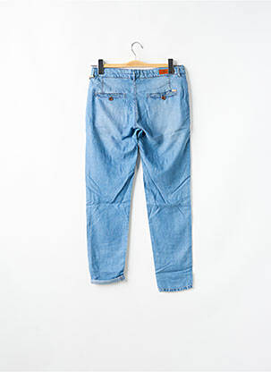 Pantalon chino fermeture zippée sous rabat boutonné taille normale bleu REIKO femme