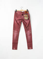 Jeans coupe slim rouge LE TEMPS DES CERISES pour femme seconde vue